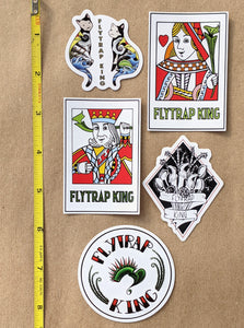 All five Flytrap King vinyl stickers!-Flytrap King